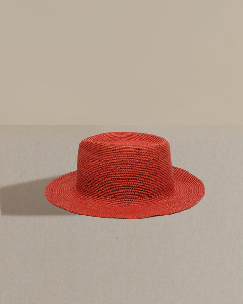 CLYDE Red Crochet Panama