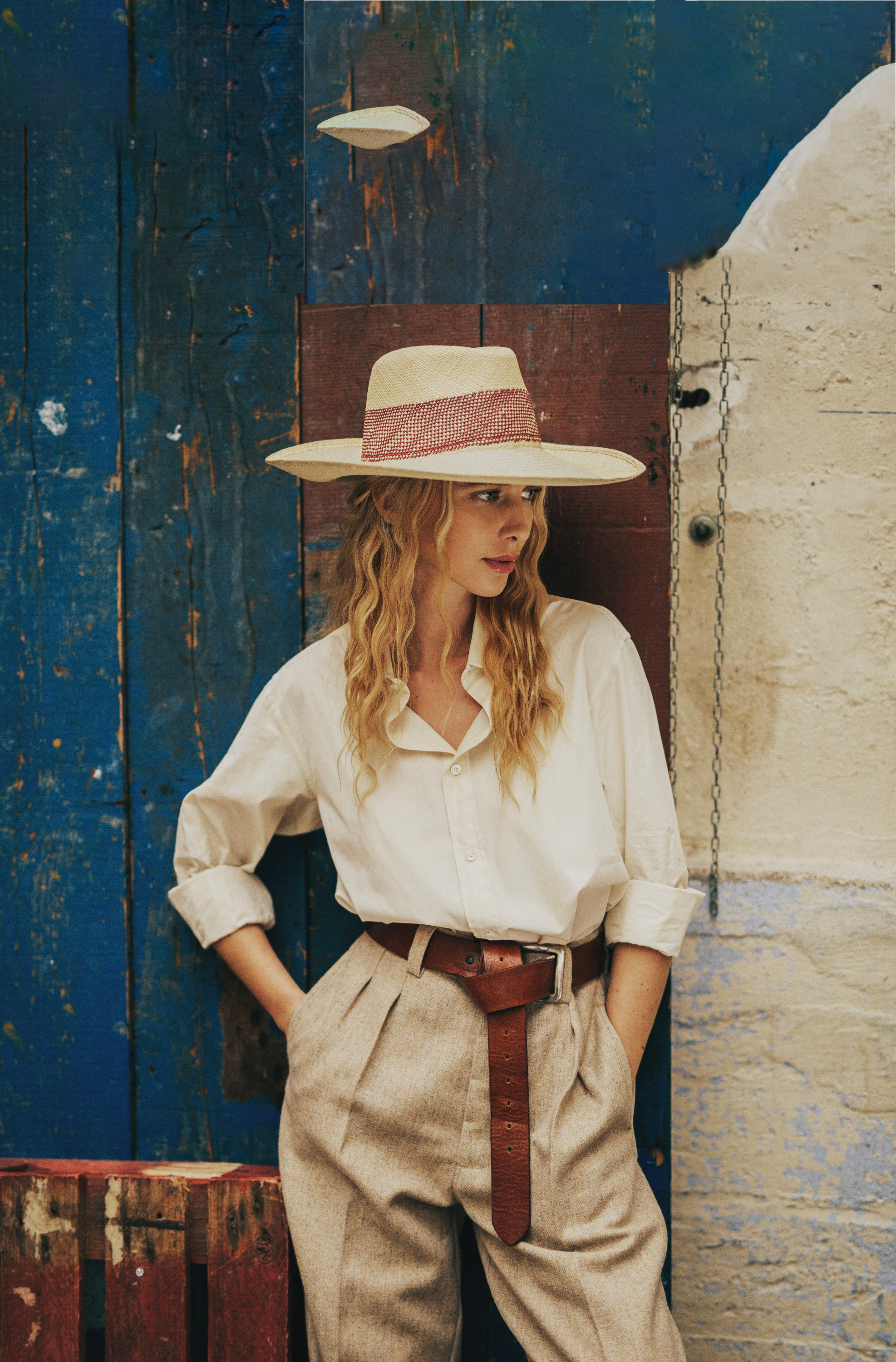 DUSKO Wide Brim Mesh Weave Panama