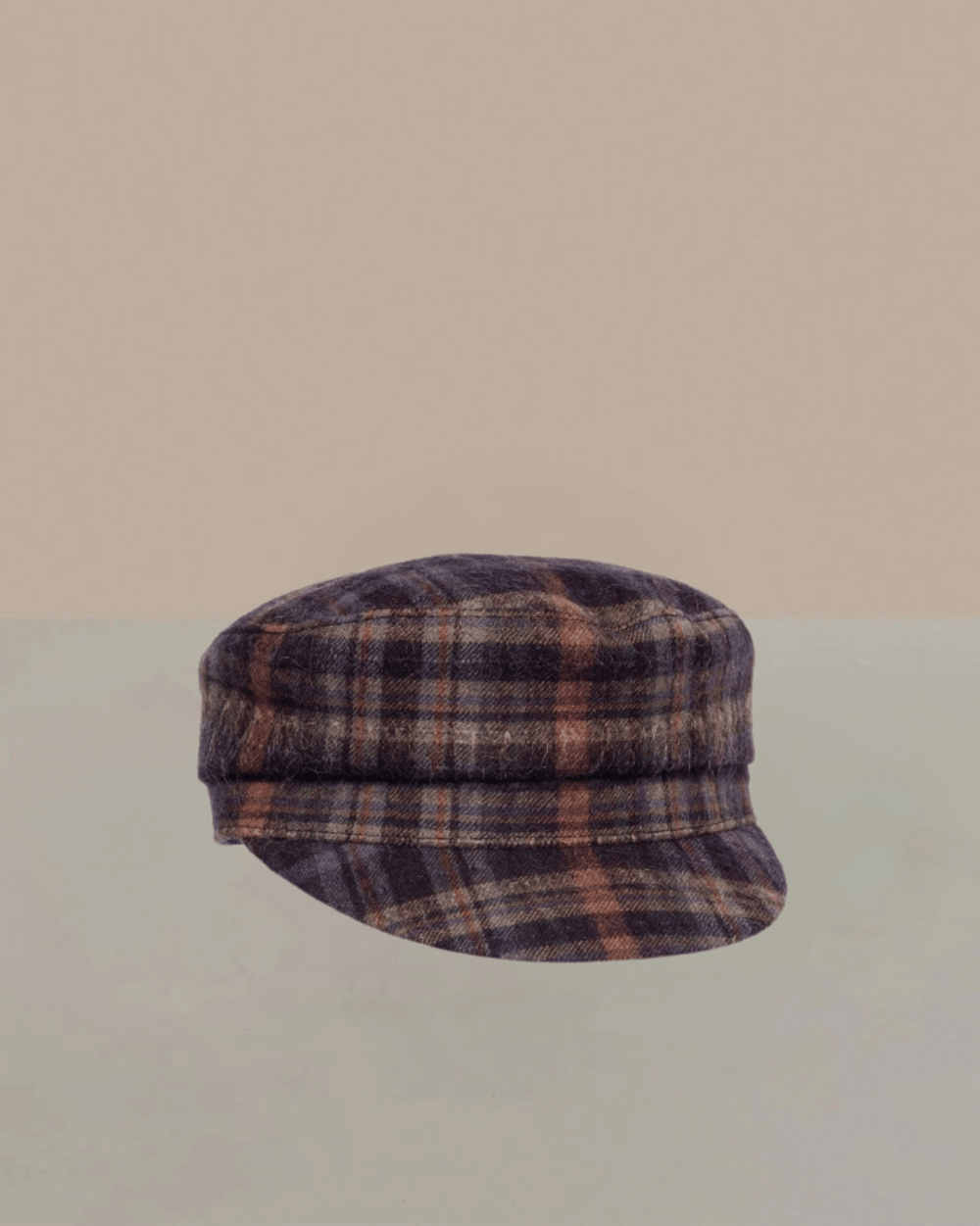 Engineer Cap Wool Aubergine Brushed Wool