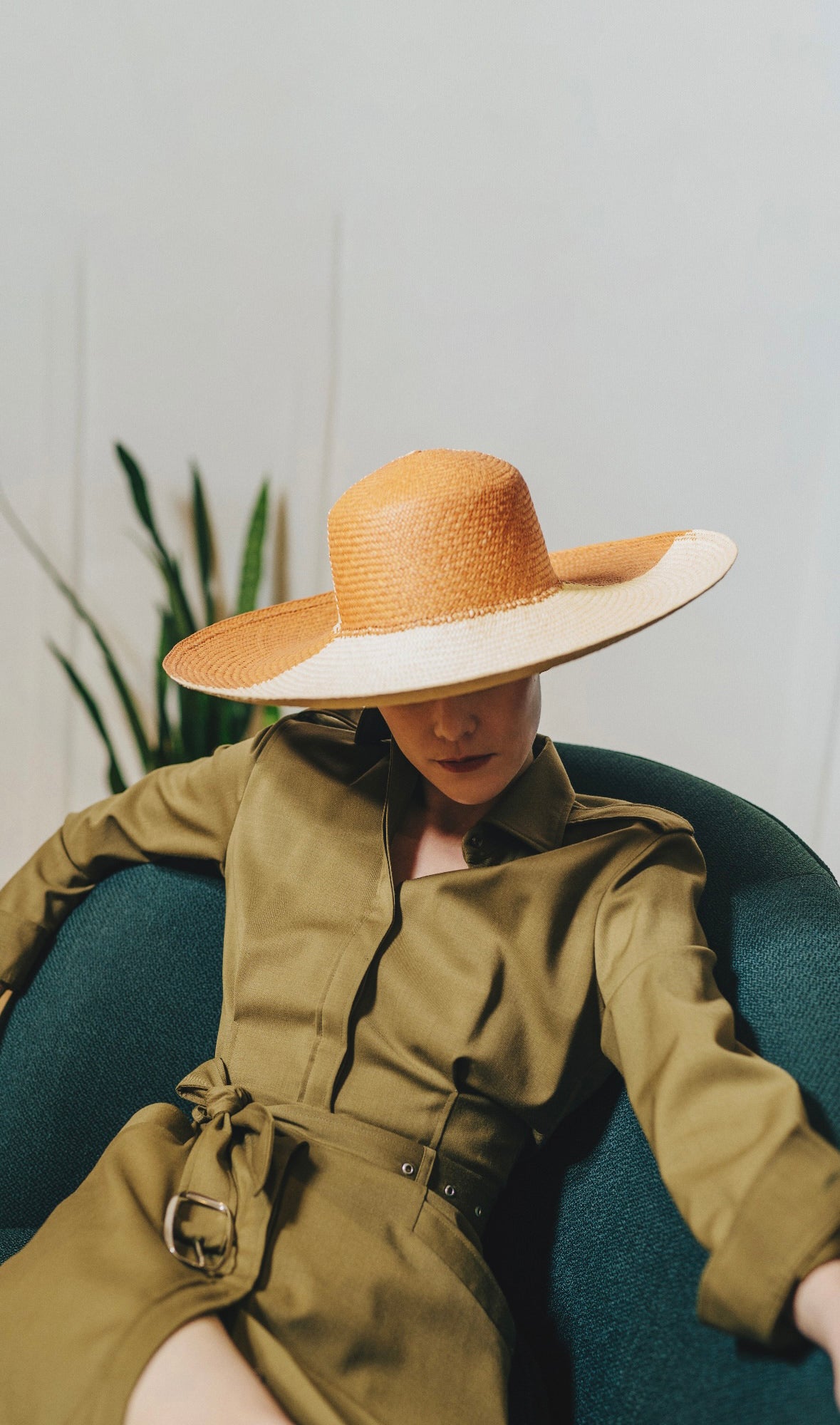 GRANDE CAPELINE Panama Bicolour Caramel Naturel
