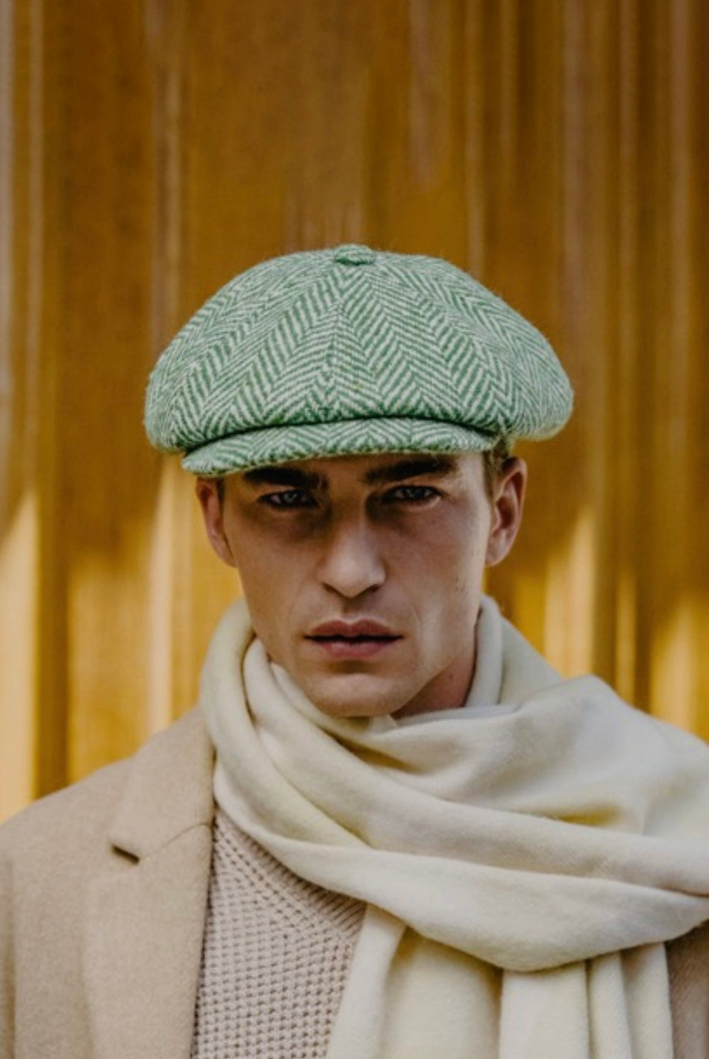 green-herringbone