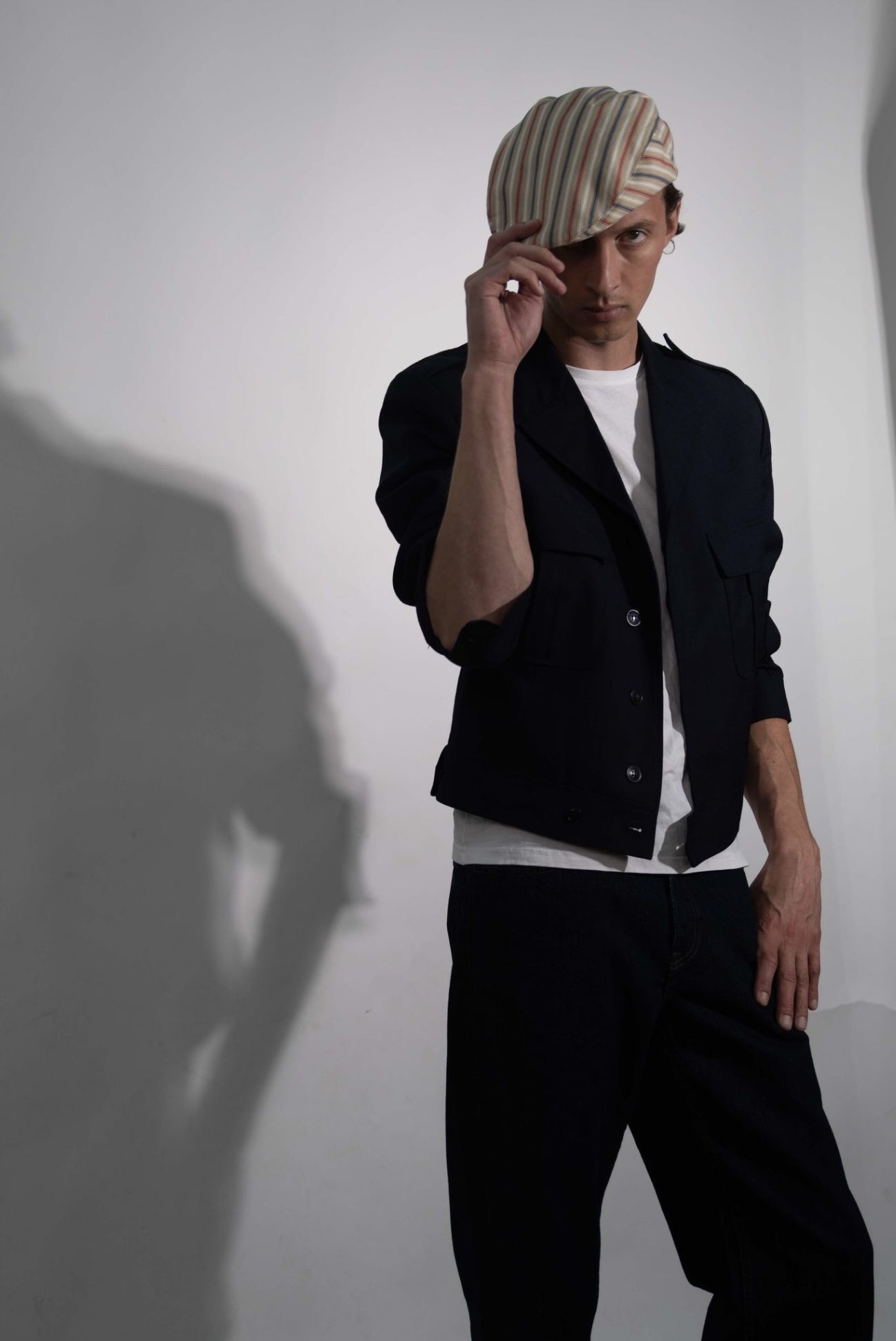 Fitted Cap Cotton Britannia Stripes – Anthony Peto