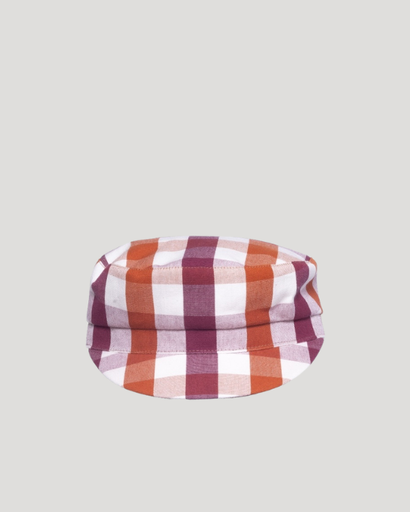 Maltaise Cotton Orange Watercolour – Anthony Peto – sailor cap in orange watercolour cotton