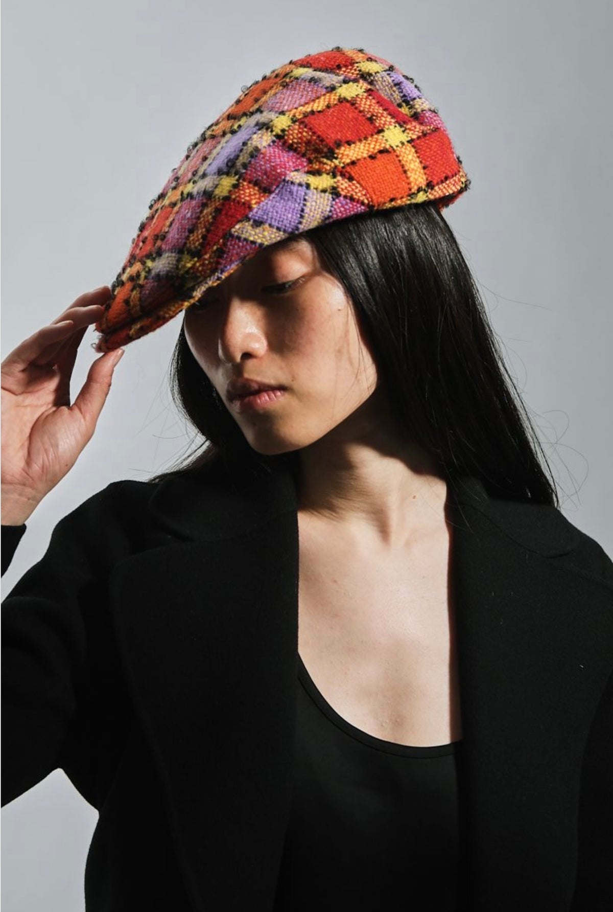 orange-lilac-checks — porté femme