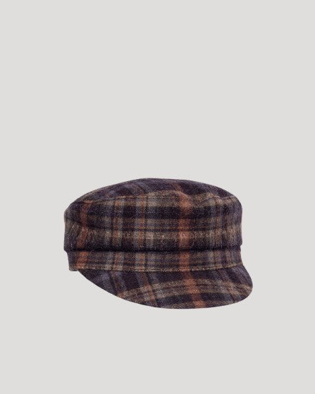 Engineer Cap Wool Aubergine Brushed Wool