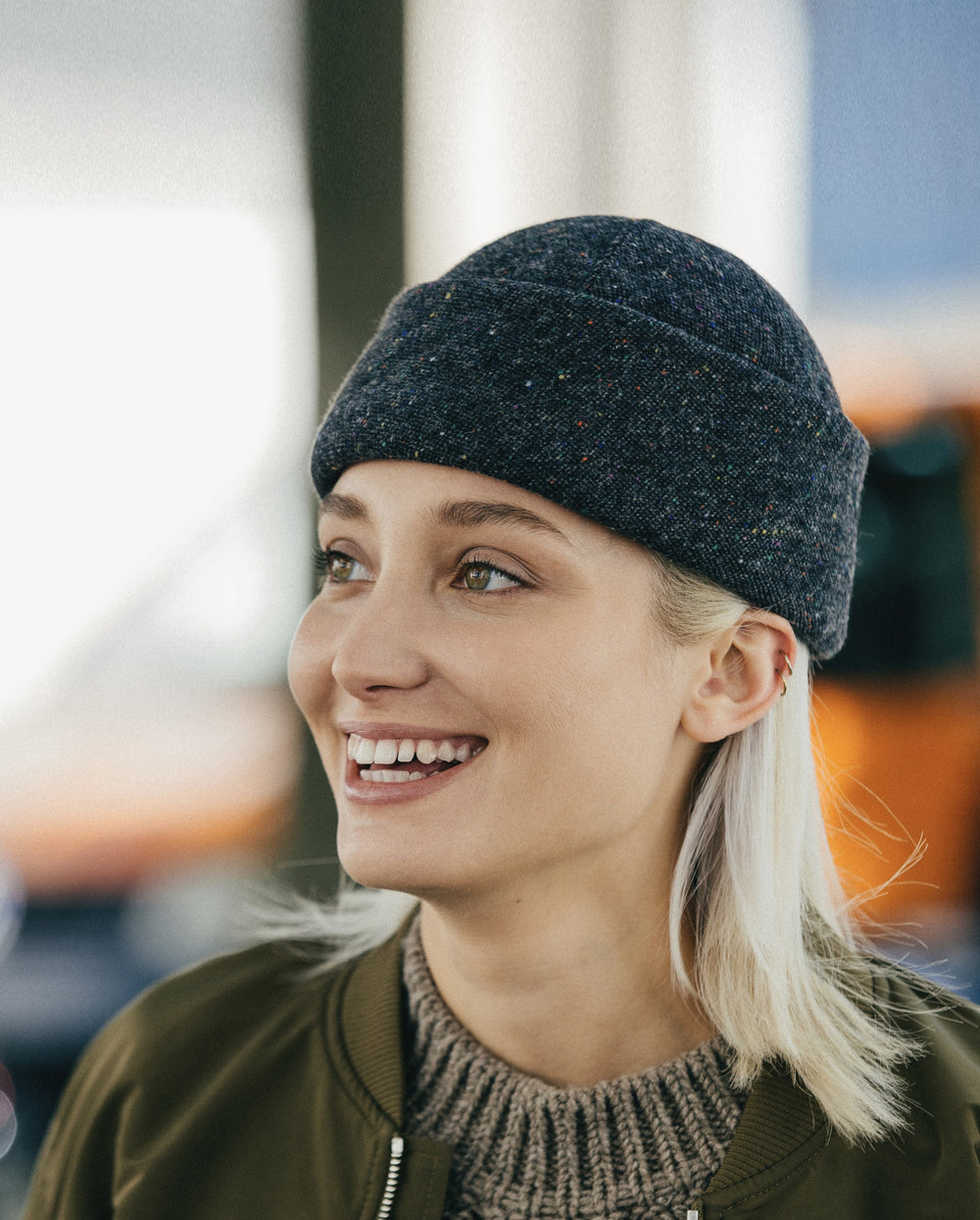 Beanie Laine Donegal Tweed Gris